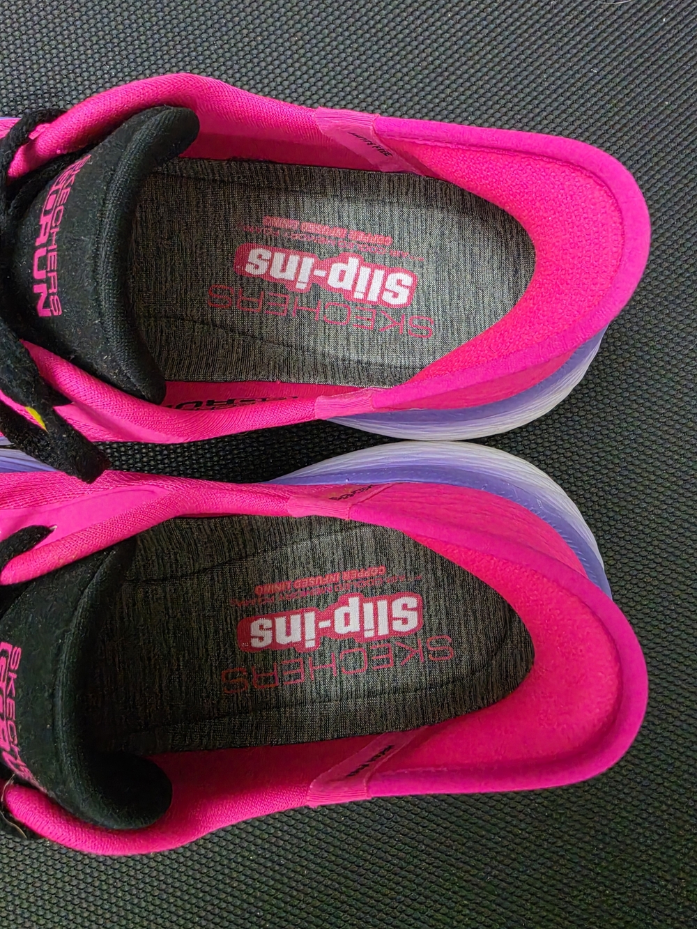 Skechers GOrun Slip-In Athletic Shoes in Bright Pink with Black Accents Like New - Picture 4 of 6